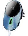 Autós tartó induktív töltéssel USAMS Magnetic Car Wireless Charging 15W légbeömlő szürke/grey CD170DZ01