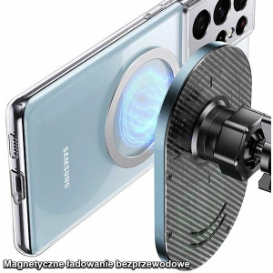 Kup Uchwyt samochodowy z ładowaniem indukcyjnym USAMS Magnetic Car Wireless Charging 15W Air Vent szary/grey CD170DZ01 - USA750GRY - {ean13} - Sklep Home Screen