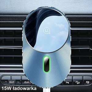 Kup USAMS Magnetischer Auto-Halter mit induktiver Ladung 15W Air Vent grau/CD170DZ01 - USA750GRY - {ean13} - Sklep Home Screen