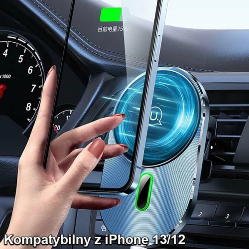 Buy USAMS Wireless Charger Car Mount Magnetic Car Wireless Charging 15W Air Vent grey CD170DZ01 (US-CD170) - USA750GRY - {ean13} - Home Screen Store Europe