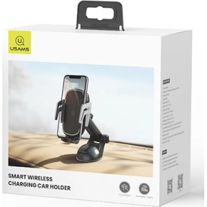 Buy USAMS Wireless Charger Car Mount US-CD101 Automatic Induction 10W Dashboard black CD101ZJ01 - USA752BLK - {ean13} - Home Screen Store Europe