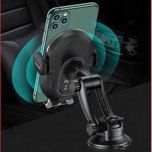 Kup Automatická nabíjecí automobilová držák USAMS US-CD131 15W na palubní desku černá/black CD131ZJ01 - USA755BLK - {ean13} - Sklep Home Screen