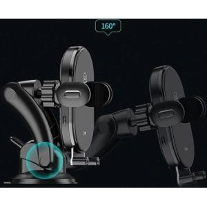 Kup Automatická nabíjecí automobilová držák USAMS US-CD131 15W na palubní desku černá/black CD131ZJ01 - USA755BLK - {ean13} - Sklep Home Screen