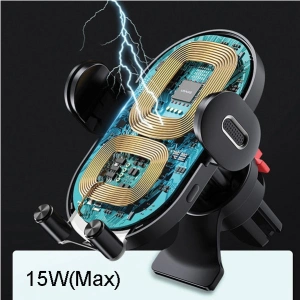 Kup Uchwyt samochodowy z ładowaniem indukcyjnym USAMS US-CD132 15W Automatic Air Vent czarny/black CD132ZJ01 - USA756BLK - {ean13} - Sklep Home Screen
