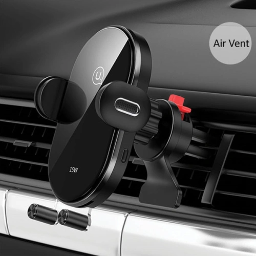 Kup Automatický držák do auta s indukčním nabíjením USAMS US-CD132 15W pro ventilaci černý/black CD132ZJ01 - USA756BLK - {ean13} - Sklep Home Screen