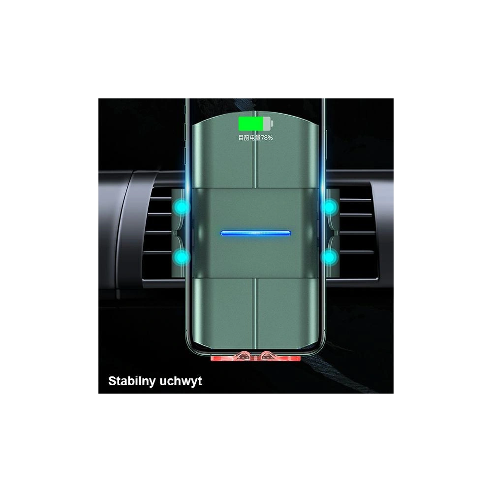 Uchwyt samochodowy z ładowaniem indukcyjnym USAMS US-CD133 10W Automatic Air Vent czarny/black Starod CD133ZJ01