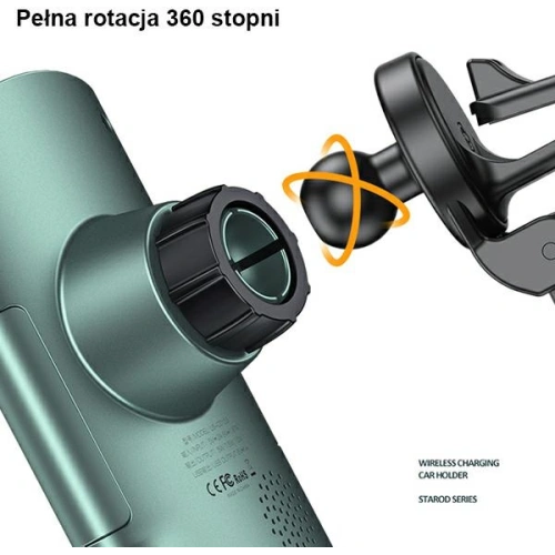Kup Držák do auta s indukčním nabíjením USAMS US-CD133 10W Automatický vzduchový ventil černý/black Starod CD133ZJ01 - USA757BLK - {ean13} - Sklep Home Screen
