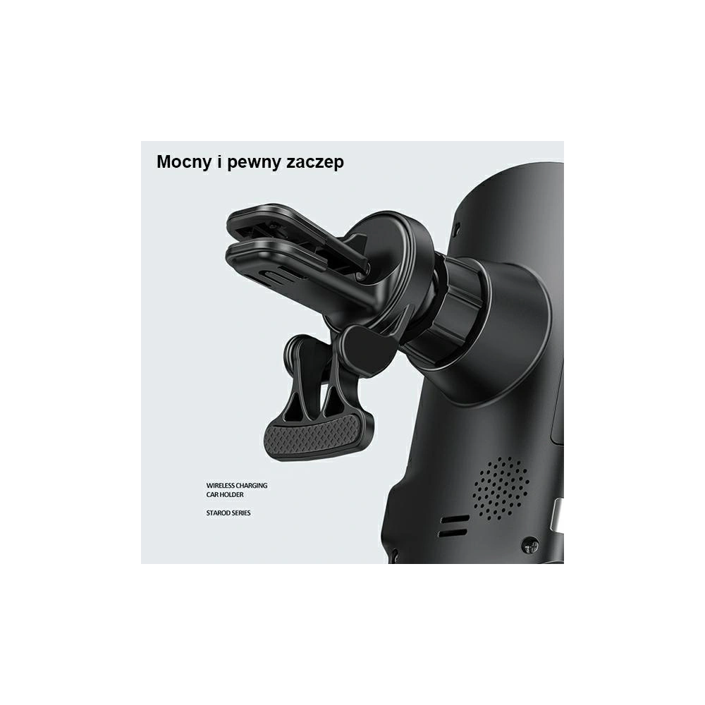 Uchwyt samochodowy z ładowaniem indukcyjnym USAMS US-CD133 10W Automatic Air Vent czarny/black Starod CD133ZJ01