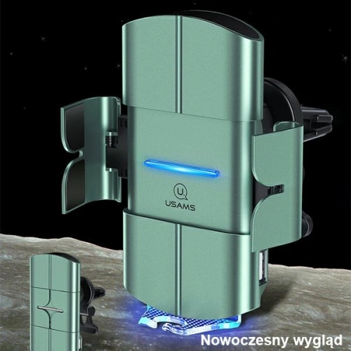 Kup Handyhalterung mit induktiver Ladung USAMS US-CD133 10W Automatischer Luftventilator grün/green Starod CD133ZJ02 - USA758GRN - {ean13} - Sklep Home Screen