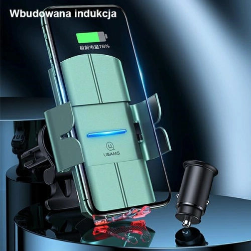 Kup Handyhalterung mit induktiver Ladung USAMS US-CD133 10W Automatischer Luftventilator grün/green Starod CD133ZJ02 - USA758GRN - {ean13} - Sklep Home Screen