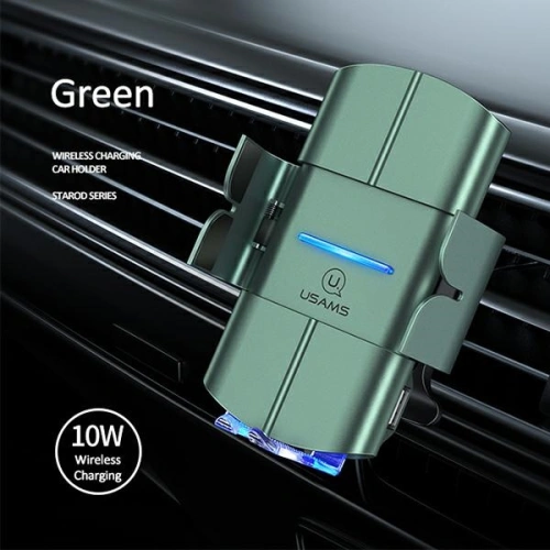 Kup Handyhalterung mit induktiver Ladung USAMS US-CD133 10W Automatischer Luftventilator grün/green Starod CD133ZJ02 - USA758GRN - {ean13} - Sklep Home Screen