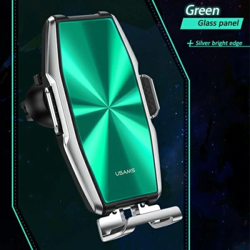 Kup Fahrzeughalter mit induktiver Ladung USAMS US-CD134 15W Automatische Lüftung Silber/Zinn Zenya CD134ZJ01 - USA759SLV - {ean13} - Sklep Home Screen