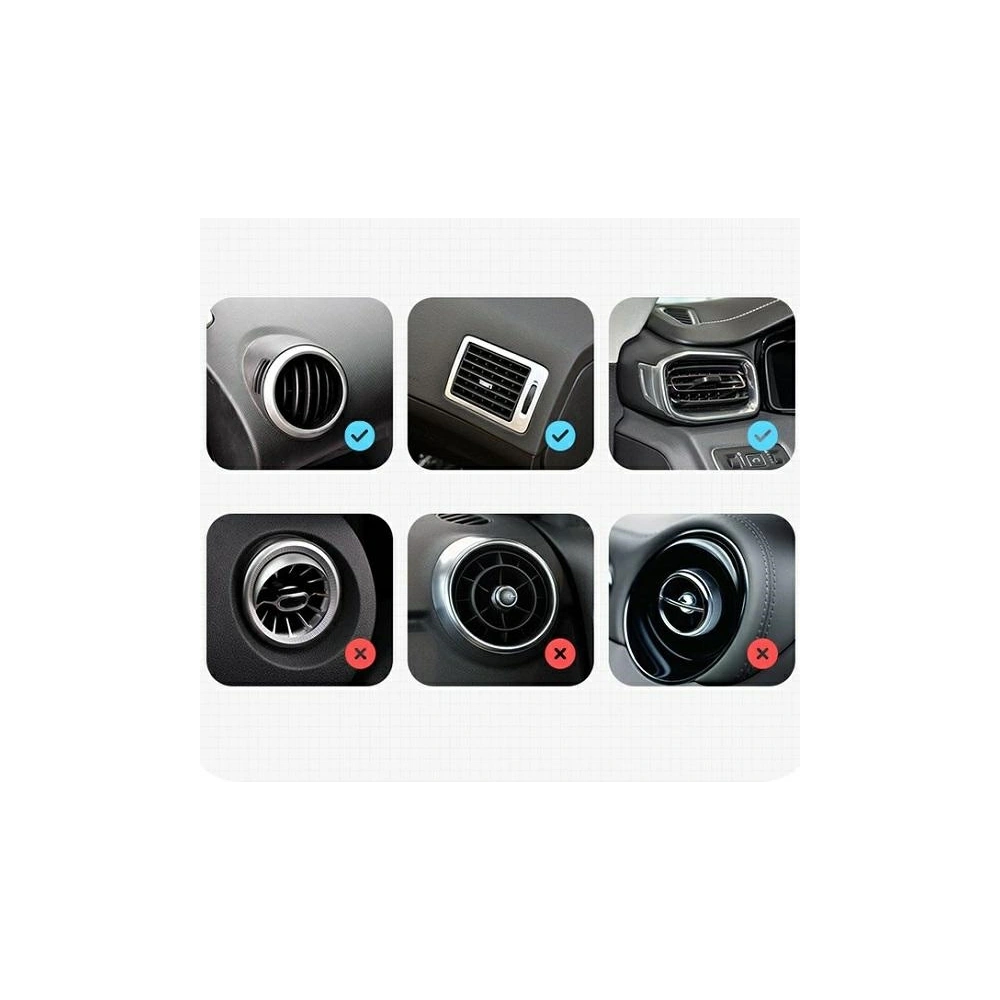 Uchwyt samochodowy z ładowaniem indukcyjnym USAMS US-CD164 15W 2w1 Magnetic Air Vent czarny/black CD164DZ01