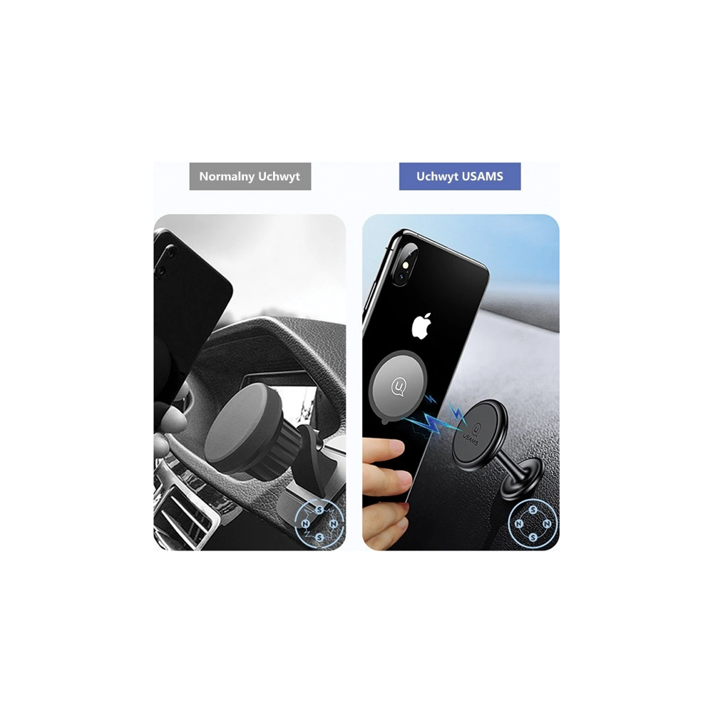 Uchwyt samochodowy magnetyczny USAMS na kokpit US-ZJ049 czerwony/red  ZJ49ZJ02