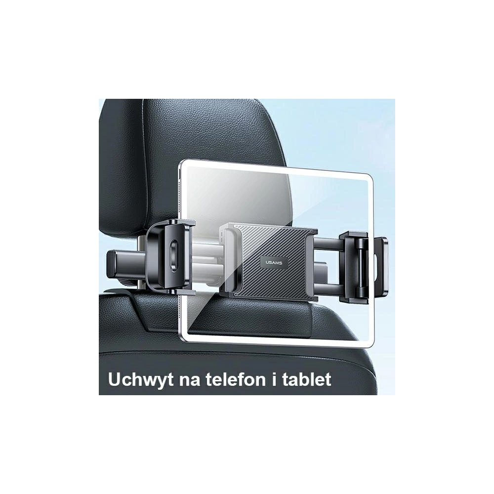 Uchwyt samochodowy USAMS na zagłówek czarny/black ZJ68ZJ01