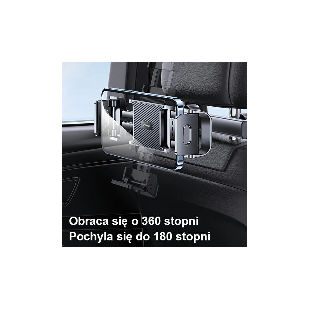 Uchwyt samochodowy USAMS na zagłówek czarny/black ZJ68ZJ01