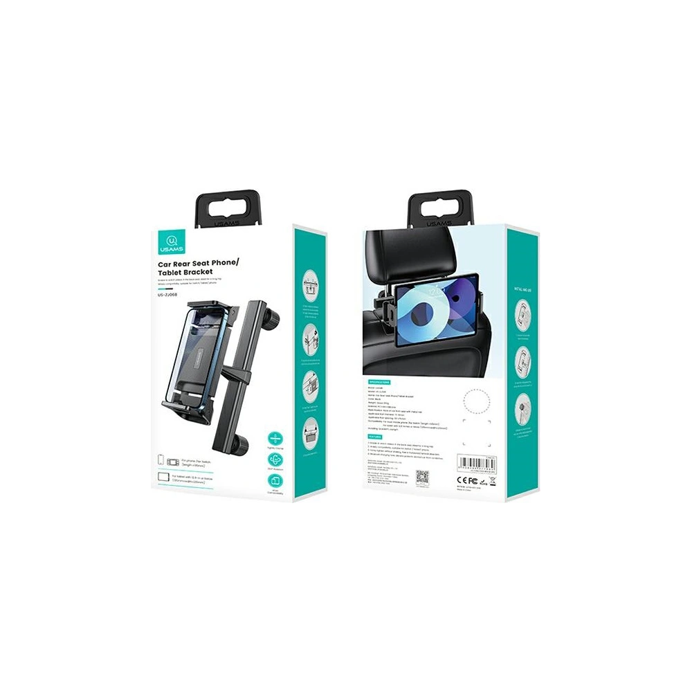 Uchwyt samochodowy USAMS na zagłówek czarny/black ZJ68ZJ01