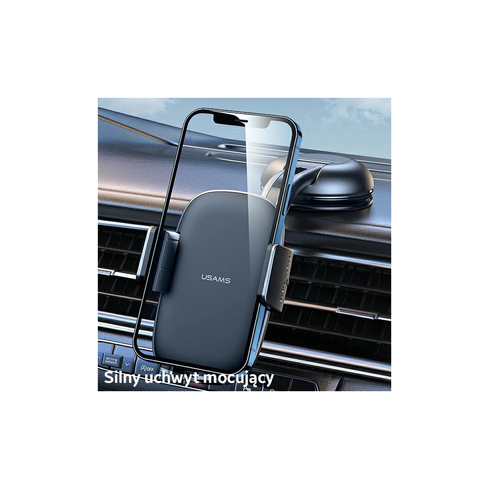 Uchwyt samochodowy USAMS na kokpit/do szyby czarny/black ZJ063ZJ01