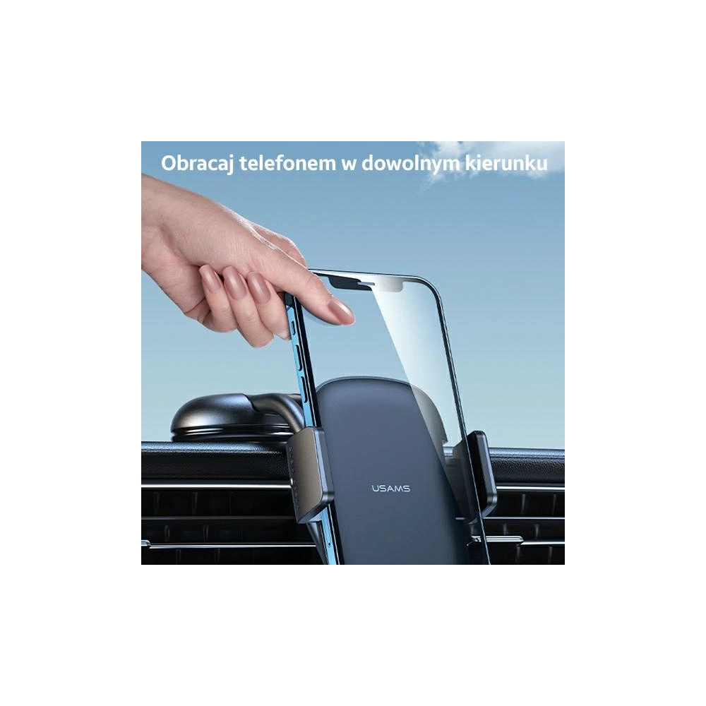 Uchwyt samochodowy USAMS na kokpit/do szyby czarny/black ZJ063ZJ01