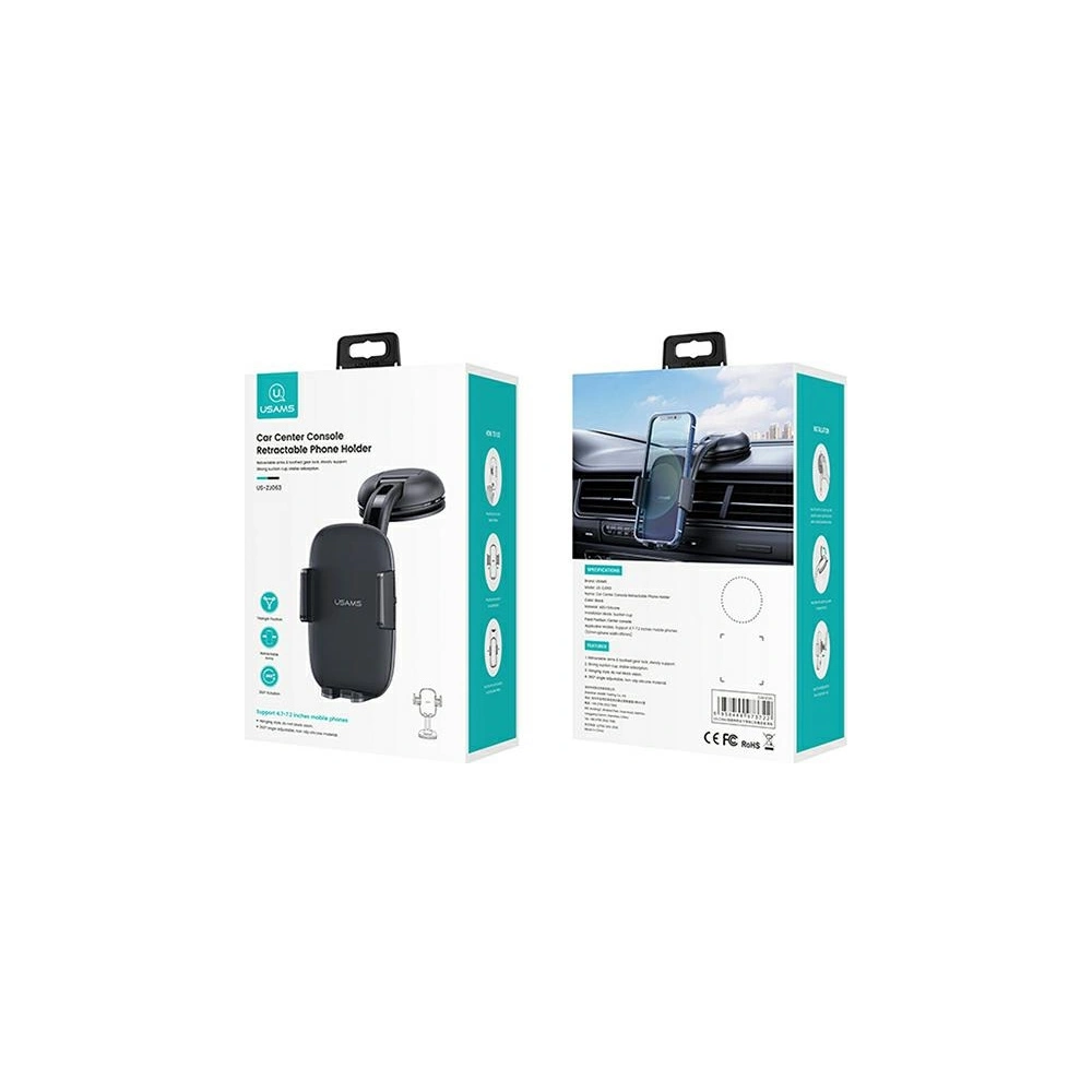 Uchwyt samochodowy USAMS na kokpit/do szyby czarny/black ZJ063ZJ01