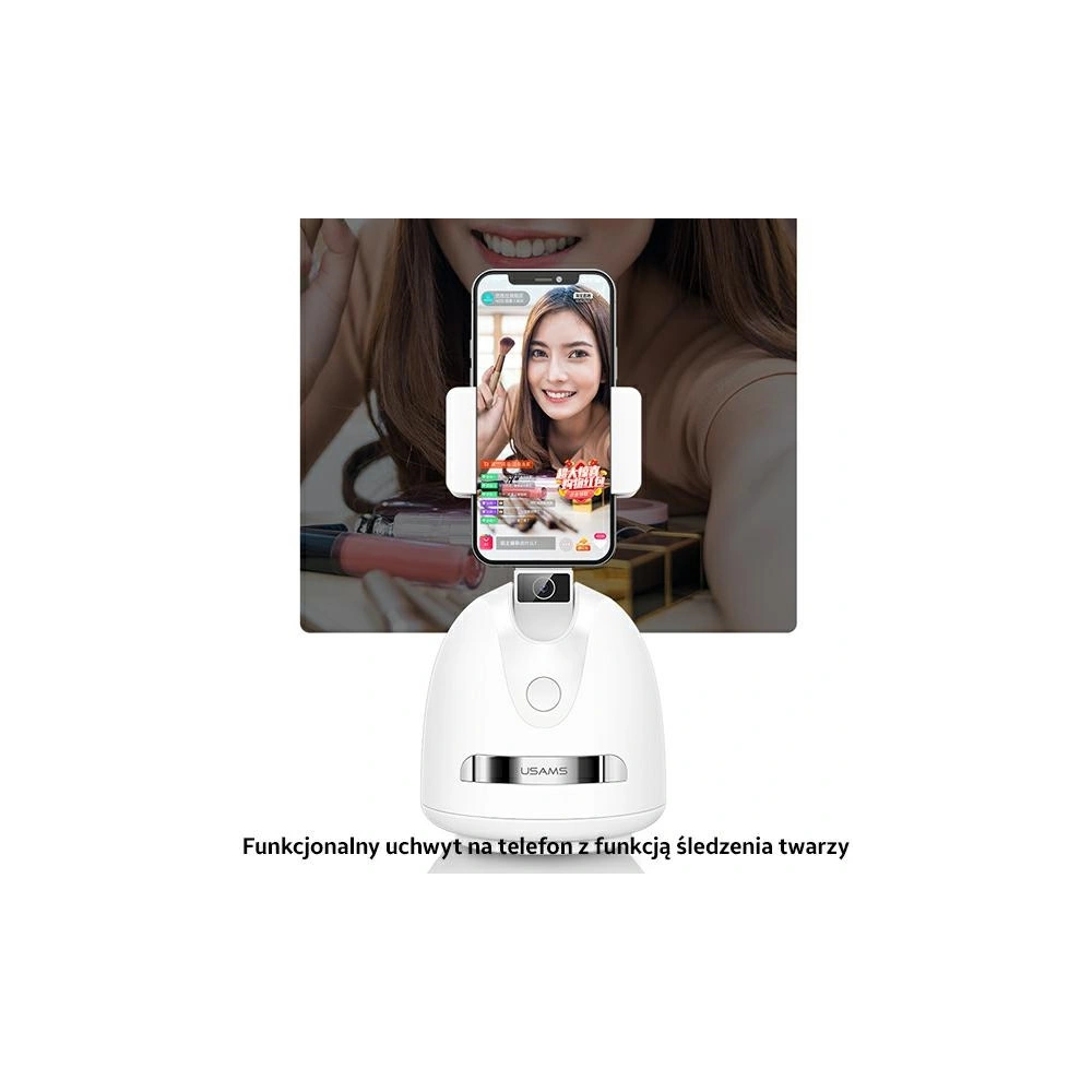 Uchwyt USAMS z funkcją śledzenia twarzy biały/white ZB239GPQ01