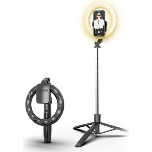 Kup Stativ na telefon USAMS s LED lampou tripod černý/black ZB241ZJ01 - USA773BLK - {ean13} - Sklep Home Screen