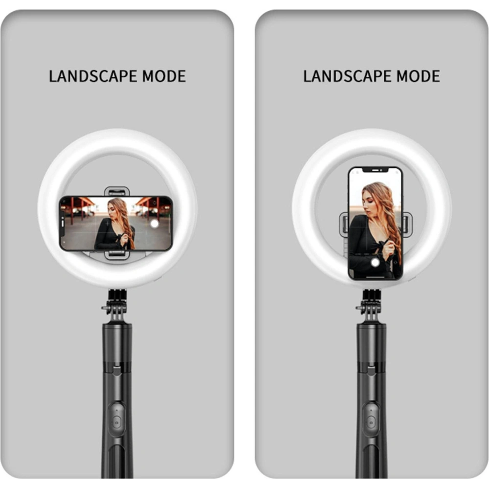 Statyw na telefon USAMS z lampą LED tripod czarny/black ZB241ZJ01