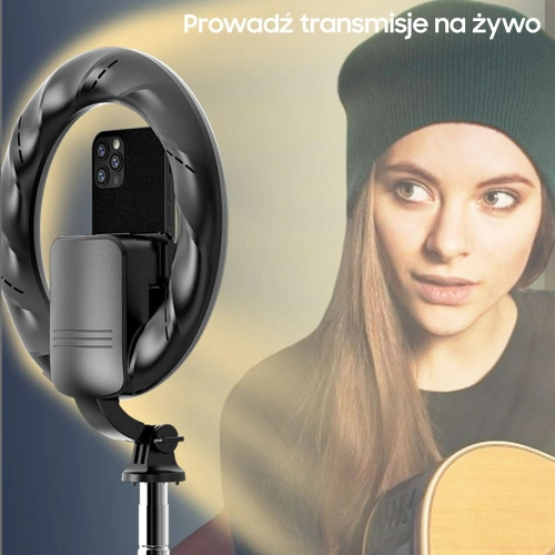 Kup Statyw na telefon USAMS z lampą LED tripod czarny/black ZB241ZJ01 - USA773BLK - {ean13} - Sklep Home Screen