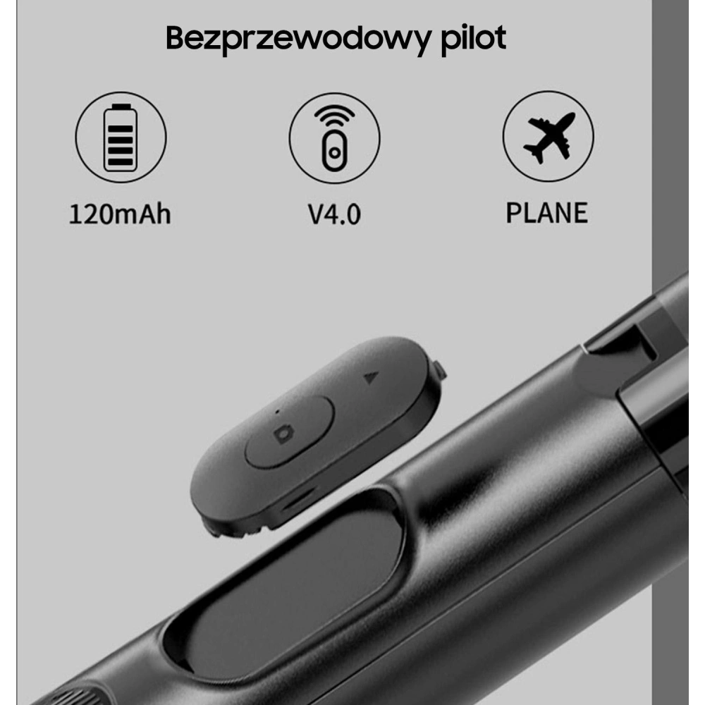 Statyw na telefon USAMS z lampą LED tripod czarny/black ZB241ZJ01