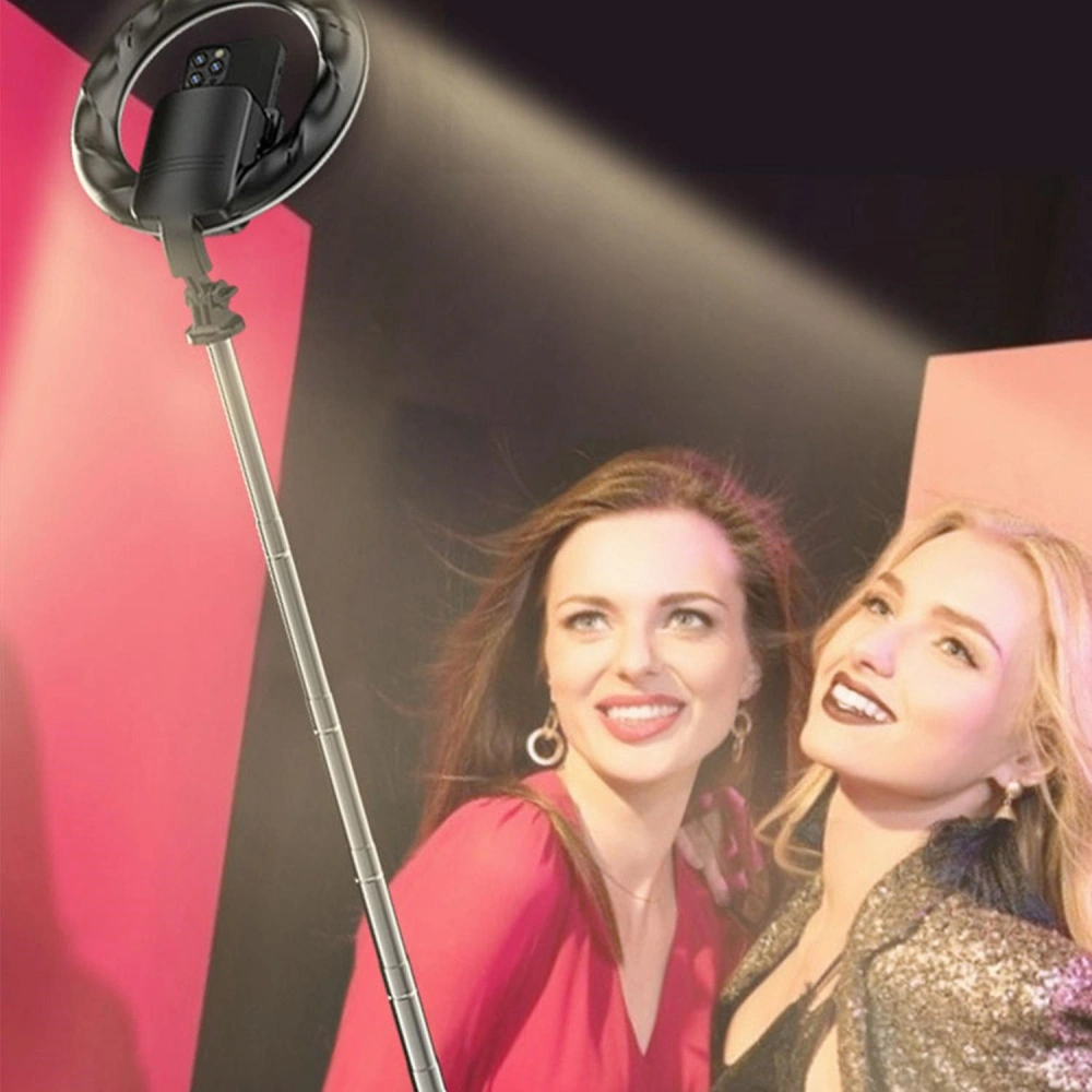 Statyw na telefon USAMS z lampą LED tripod czarny/black ZB241ZJ01