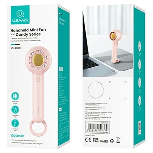 Kup Ventilator manual USAMS Mini 1200mAh Candy Series roz (roz pink) ZB251FS02 - USA779PNK - {ean13} - Sklep Home Screen