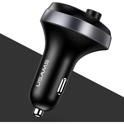 Kup Transmiter FM USAMS C11, zestaw głośnomówiący, Bluetooth, MP3, 2xUSB 2,1A czarny/black CC62GC01 - USA784BLK - {ean13} - Sklep Home Screen