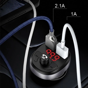 Buy Transmitter FM USAMS C11, Bluetooth, MP3, 2xUSB 2,1A black US-CC062 - USA784BLK - {ean13} - Home Screen Store Europe