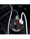 Kup Transmiter FM USAMS C11, zestaw głośnomówiący, Bluetooth, MP3, 2xUSB 2,1A czarny/black CC62GC01 - USA784BLK - {ean13} - Sklep Home Screen