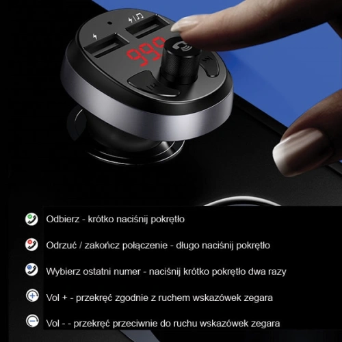 Buy Transmitter FM USAMS C11, Bluetooth, MP3, 2xUSB 2,1A black US-CC062 - USA784BLK - {ean13} - Home Screen Store Europe