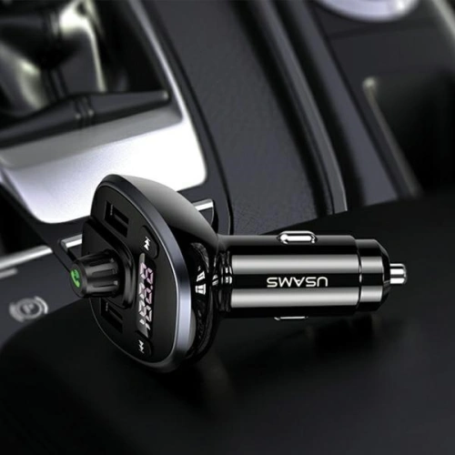 Kup FM-Transmitter USAMS C21, Freisprecheinrichtung, Bluetooth 5.0, MP3, 2xUSB 3,4A schwarz/black CC115GC01 - USA785BLK - {ean13} - Sklep Home Screen
