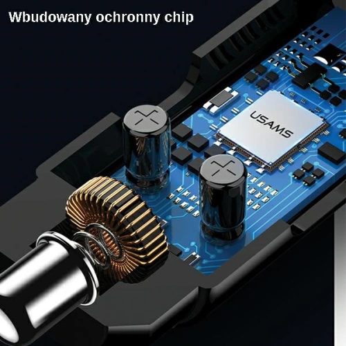 Kup Transmiter FM USAMS C21, zestaw głośnomówiący, Bluetooth 5.0, MP3, 2xUSB 3,4A czarny/black CC115GC01 - USA785BLK - {ean13} - Sklep Home Screen