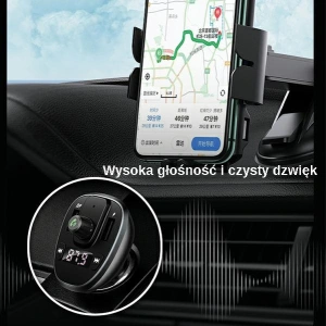 Kup Transmiter FM USAMS C21, zestaw głośnomówiący, Bluetooth 5.0, MP3, 2xUSB 3,4A czarny/black CC115GC01 - USA785BLK - {ean13} - Sklep Home Screen