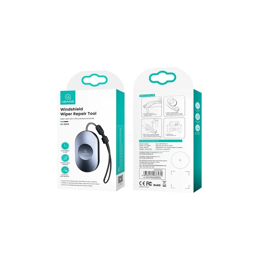 Zestaw naprawczy wycieraczek samochodowych USAMS Windshield Wiper Repair Tool szary/grey ZB246XFQ01