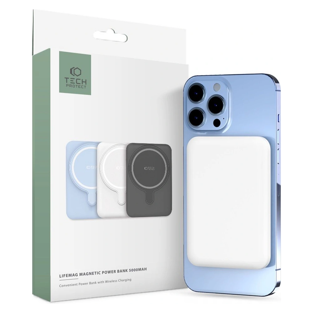 Powerbank MagSafe Tech-Protect PB10 LifeMag 5000mah White