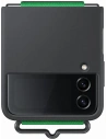 Etui Samsung Galaxy Z Flip 4 EF-GF721TBEGWW fekete/szilícium borítású pánt
