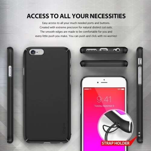 Kup Etui Ringke Slim Apple iPhone 6/6s Plus SF Fekete - RGK957BLK - {ean13} - Sklep Home Screen
