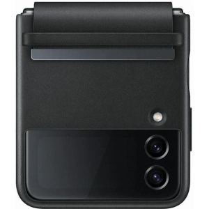 Kup Etui Samsung Galaxy Z Flip 4 EF-VF721LBEGWW fekete/black Flap Leather Cover - SMG758 - {ean13} - Sklep Home Screen