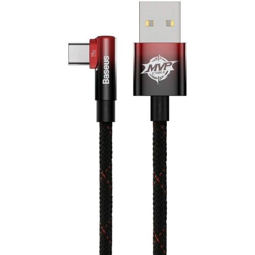 Buy Baseus MVP 2 Elbow-shaped Fast Charging Data Cable USB to Type-C 100W 1m Black+Red - BSU3507 - {ean13} - Home Screen Store Europe