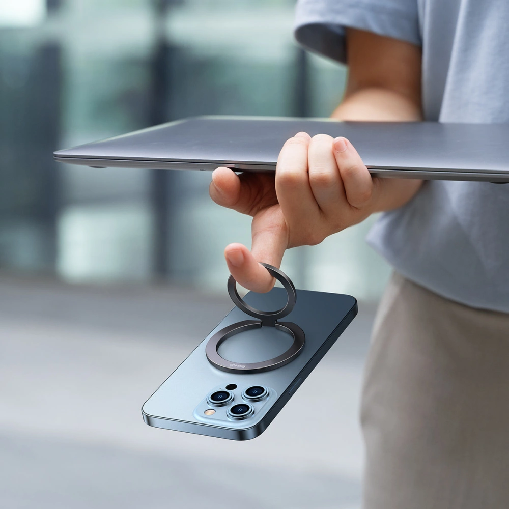 Magnetyczny uchwyt na palec Baseus Halo szary