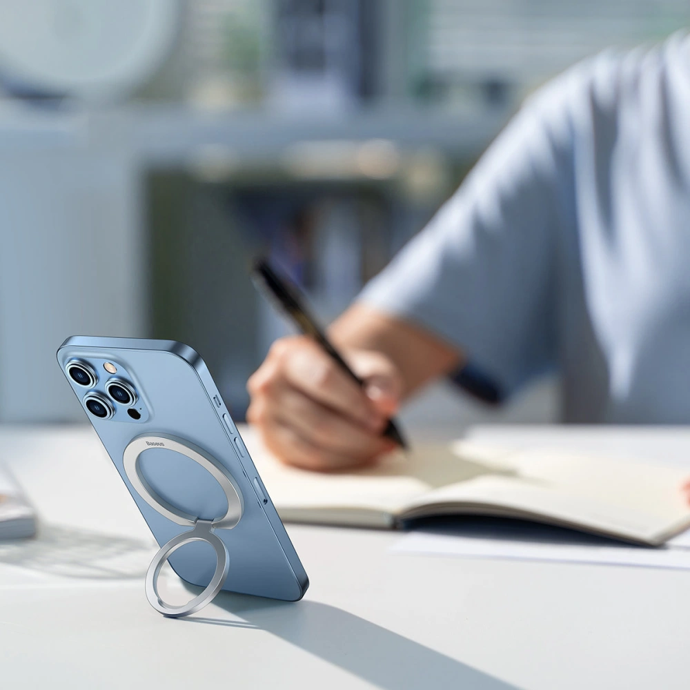 Magnetyczny uchwyt na palec Baseus Halo srebrny