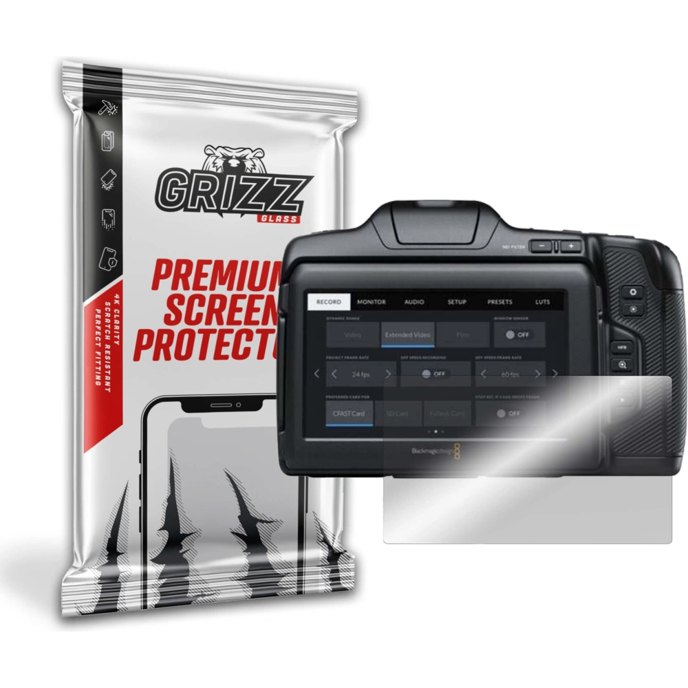 Szkło hybrydowe GrizzGlass HybridGlass do Black Magic Pocket 6K Pro