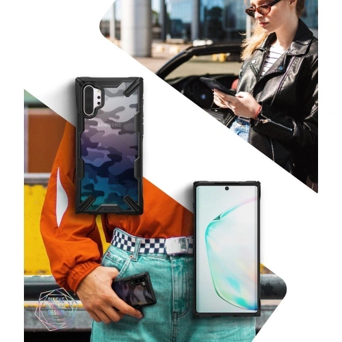Kup Etui Ringke Fusion-X Design Samsung Galaxy Note 10 Plus Camo (Moro) Black - RGK949MOB - {ean13} - Sklep Home Screen