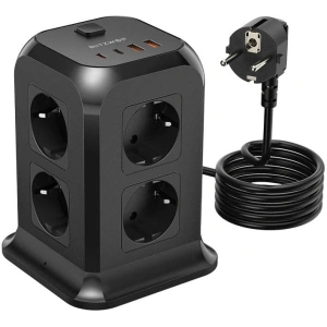 Kup Încărcător de rețea cu 8 prize AC, 2x USB, 2x USB-C Blitzwolf BW-PC3 (negru) - BLZ494 - {ean13} - Sklep Home Screen