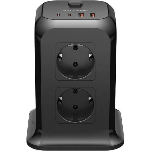 Buy BlitzWolf BW-PC3 Desktop Power Strip and USB Charger Tower 8x AC, 2x USB, 2x USB-C (black) - BLZ494 - {ean13} - Home Screen Store Europe